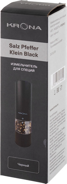 Изображение товара Электроперечница Krona Salz Pfeffer Klein Black / КА-00009662