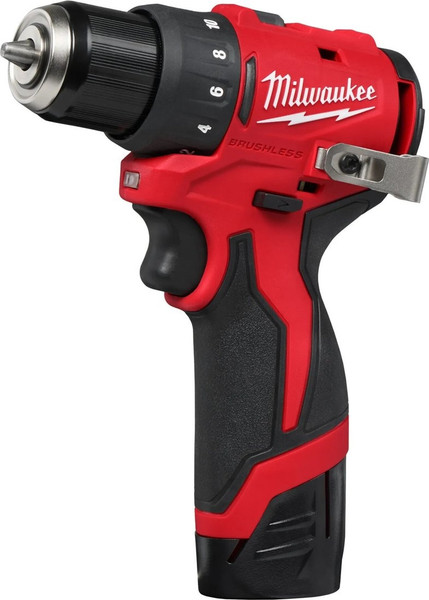 Изображение товара Аккумуляторная дрель-шуруповерт Milwaukee M12 BLDDRC-202C+набор бит Impact / 4933499686P42F