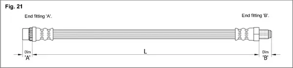 Изображение товара Тормозной шланг K&K FT0935