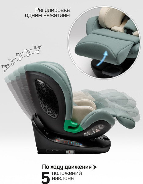 Изображение товара Автокресло Amarobaby Triumph / AB25-9TRI/13 (зеленый)