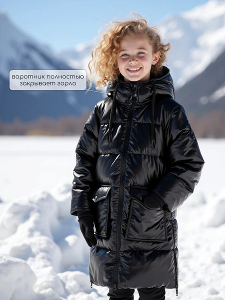 Изображение товара Пальто детское Amarobaby Fancy / AB-OD25-FANCY29/09-116 (р.116, черный)
