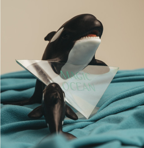 Изображение товара Фигурка коллекционная Magic Manufactory Ocean Косатка с косатёнком (черный)