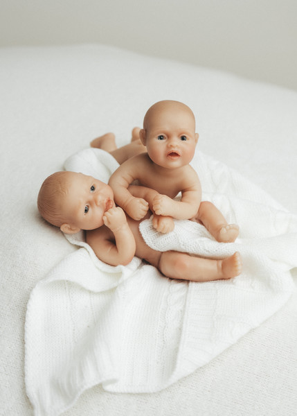 Изображение товара Пупс с аксессуарами Magic Manufactory Magic baby девочка 19см (бежевый)