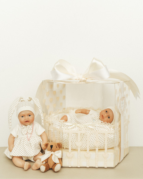 Изображение товара Пупс с аксессуарами Magic Manufactory Magic baby девочка 19см (бежевый)