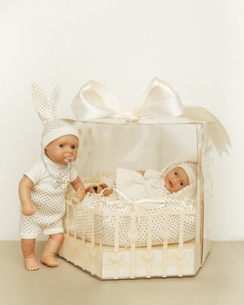 Изображение товара Пупс с аксессуарами Magic Manufactory Magic baby мальчик 19см (бежевый)