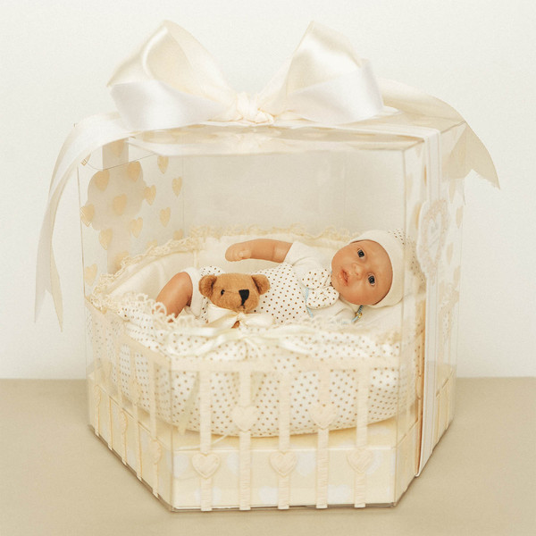 Изображение товара Пупс с аксессуарами Magic Manufactory Magic baby мальчик 19см (бежевый)