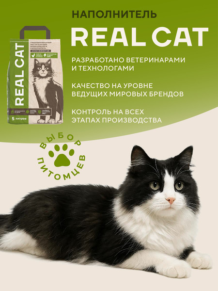 Изображение товара Наполнитель для туалета Real Cat Tofu Green Tea (2.5кг)