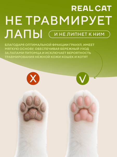 Изображение товара Наполнитель для туалета Real Cat Tofu Green Tea (2.5кг)