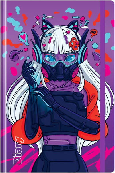 Изображение товара Ежедневник BG Кибер-девушка А5 / Ен5_7БЦ128_лг_р 12420 (128л)