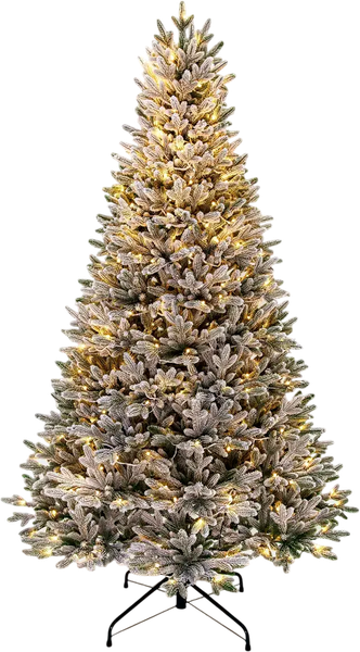 Изображение товара Ель искусственная National Tree Company Авелина с лампочками заснеженная 210см / Авл с ламп-210