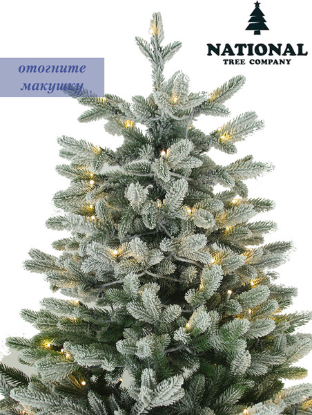 Изображение товара Ель искусственная National Tree Company Авелина с лампочками заснеженная 240см / Авл с ламп-240