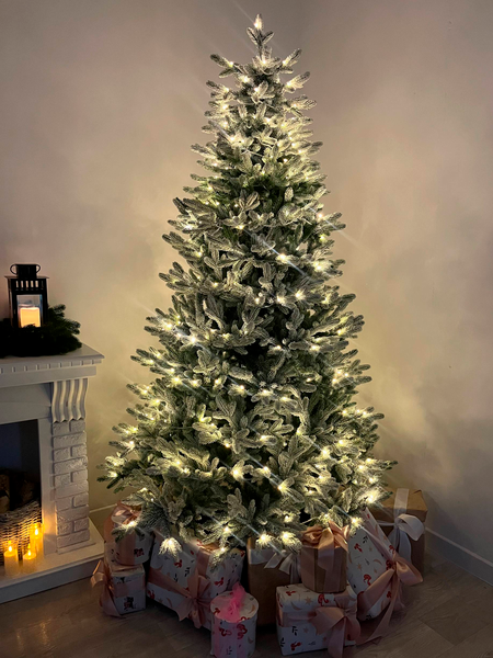 Изображение товара Ель искусственная National Tree Company Авелина с лампочками заснеженная 240см / Авл с ламп-240