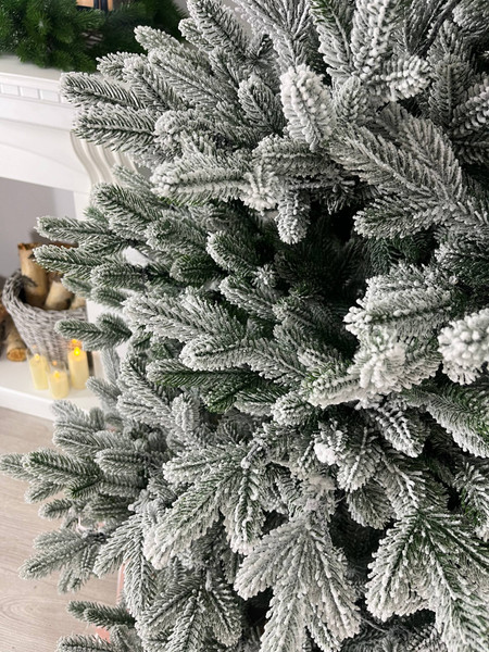 Изображение товара Ель искусственная National Tree Company Авелина с лампочками заснеженная 240см / Авл с ламп-240