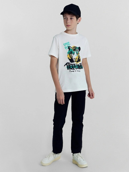 Изображение товара Комплект футболок детских Mark Formelle 113379-2 (р.122-60, белый/черно-белое граффити)