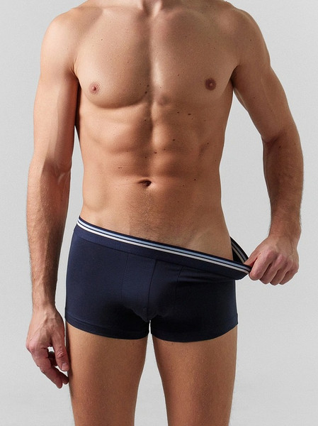 Изображение товара Комплект мужских трусов Mark Formelle 411124-4 (р.98-108, серый меланж 4306-А/пыльно-голубой/неви/черный)