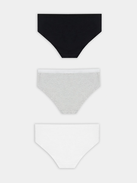 Изображение товара Комплект трусов детских Mark Formelle 417749-3 (р.158-80, белый/серый меланж 4306-А/черный)