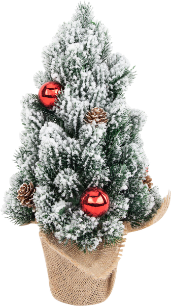 Изображение товара Елка декоративная Золотая сказка Заснеженная с декором / 592514 (32см)