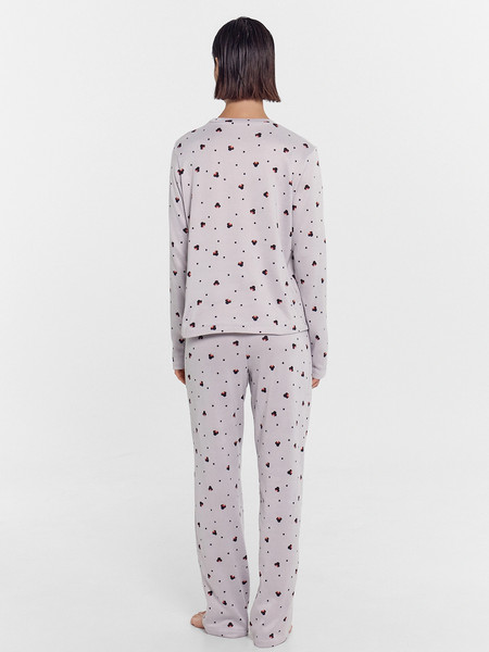 Изображение товара Комплект домашней одежды Mark Formelle 592468-1 (р.164/170-84-90, горошки с ушками на светло-сером)