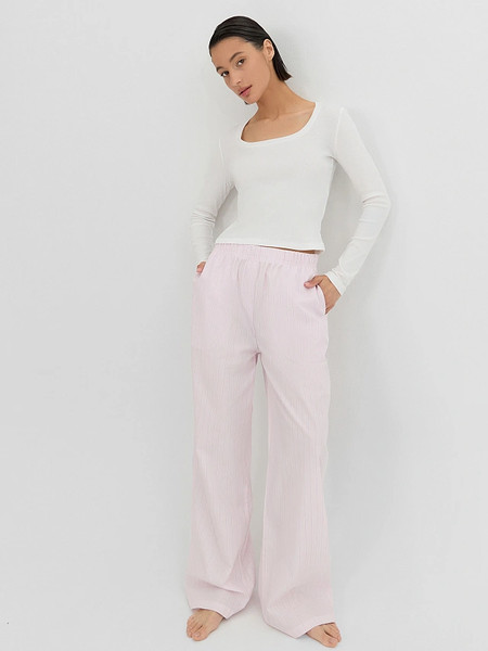 Изображение товара Пижама Mark Formelle 592549 (р.170-84-90, белый/бело-лиловые полосы на розовом облаке)