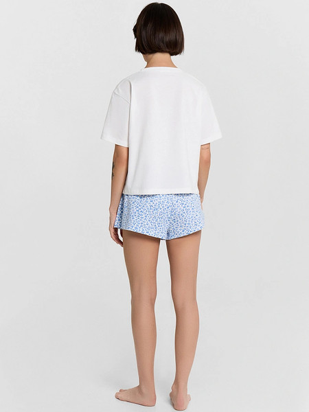 Изображение товара Пижама Mark Formelle 592607 (р.164/170-92-98, белый/голубые цветочки на белом)