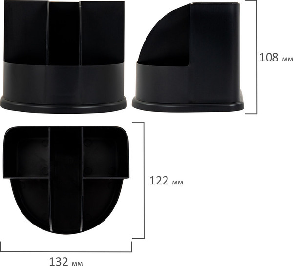 Изображение товара Органайзер настольный Brauberg Ultra / 238256 (черный)