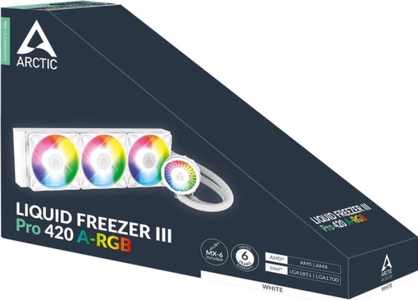 Изображение товара Кулер для процессора Arctic Liquid Freezer III Pro 420 A-RGB White (ACFRE00189A)