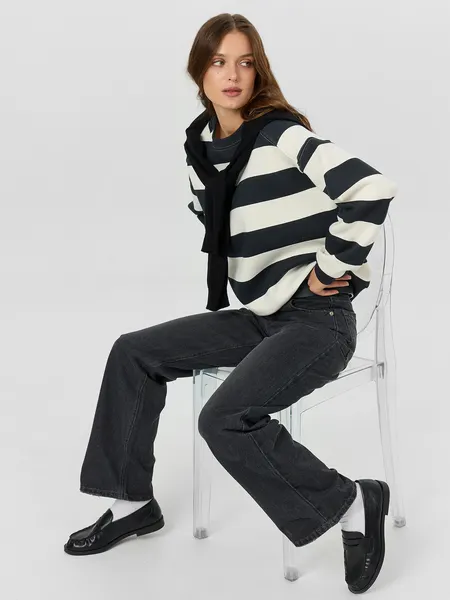 Изображение товара Свитшот Mark Formelle 122969 (р.164/170-88-94, молочно-черная полоска)