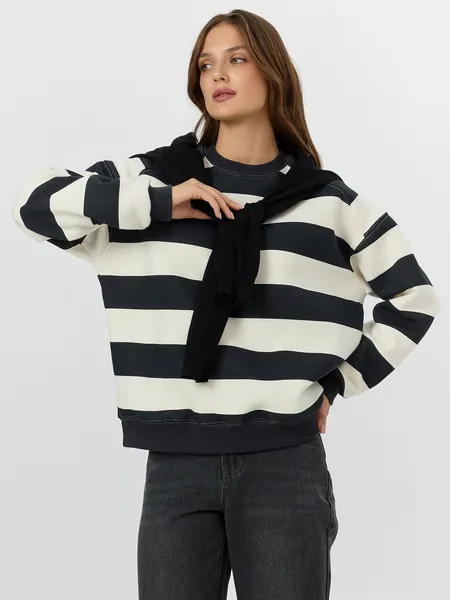 Изображение товара Свитшот Mark Formelle 122969 (р.164/170-88-94, молочно-черная полоска)