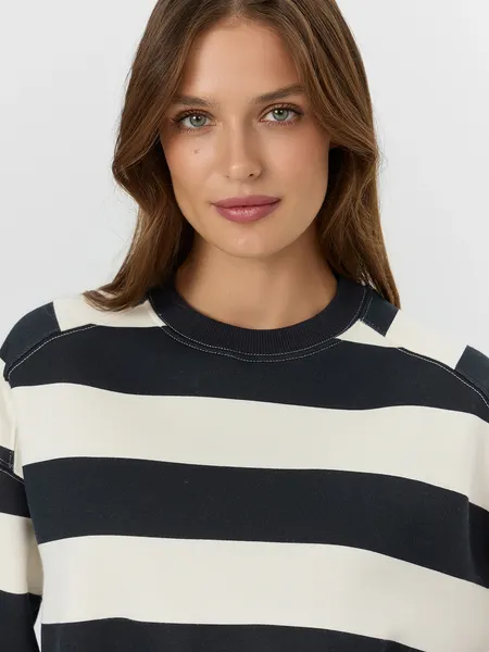 Изображение товара Свитшот Mark Formelle 122969 (р.164/170-92-98, молочно-черная полоска)