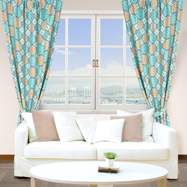 Изображение товара Штора Этель Дамаск / 3365321 (130x250, зеленый, блэкаут)