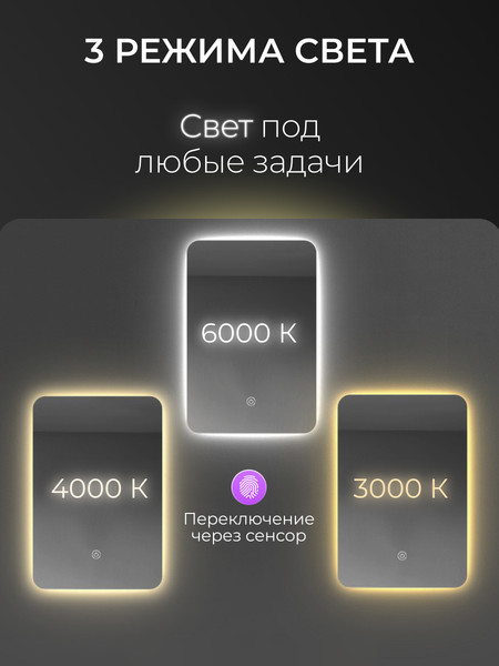 Изображение товара Зеркало Sundays 55x75см CH259121 (с подсветкой)