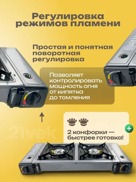 Изображение товара Плита туристическая Coyote ZD-300-A (темно-серый)