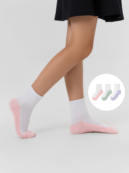 Изображение товара Носки детские Mark Formelle 444A-3078 (р.16, белый/розовый/светлый эвкалипт/светлая лаванда)