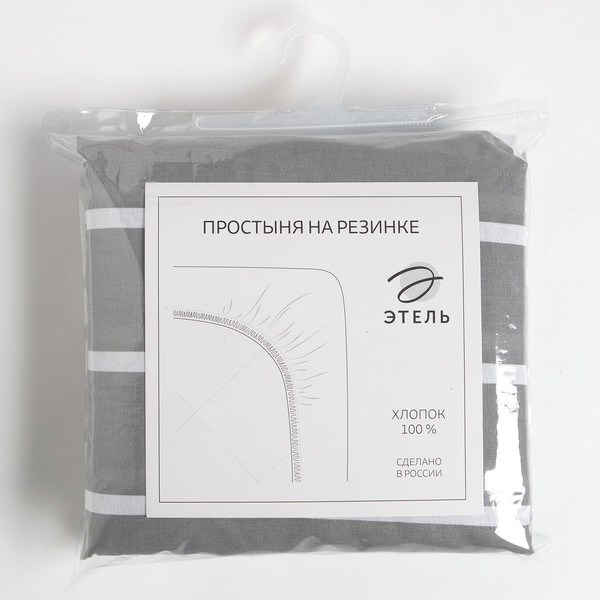 Изображение товара Простыня Этель 1.5сп Gray stripes / 6632216