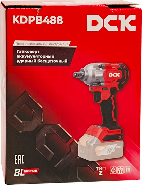 Изображение товара Аккумуляторный гайковерт DCK KDPB488 TYPE Z
