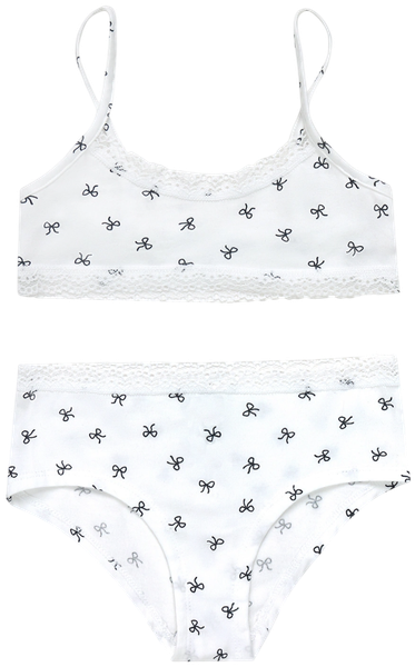 Изображение товара Комплект бельевой детский Mark Formelle 447701 (р.134-68, бантики на белоснежном)