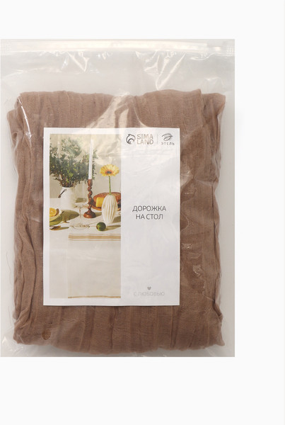 Изображение товара Дорожка на стол Этель 10875215 (бежевый)