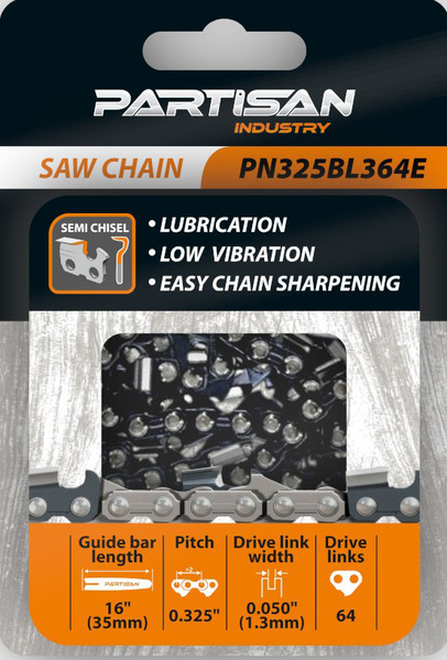 Изображение товара Цепь для пилы Partisan PN325BL364E