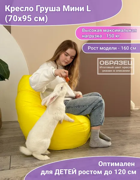 Изображение товара Кресло-мешок Flagman Груша Мини L Г0.7-35 (синий/василек)