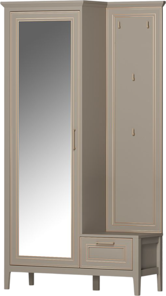 Изображение товара Секция в прихожую Black Red White Classic PPK1D1K/L (глиняный серый)