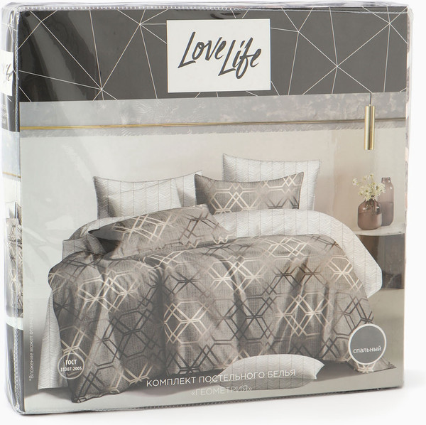 Изображение товара Комплект постельного белья Love Life 1.5сп Геометрия / 10662393