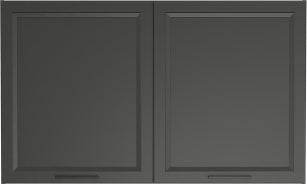 Изображение товара Шкаф навесной для кухни Олмеко Римини 1200 (диамант серый/белый/ПВХ графит/ПВХ графит)