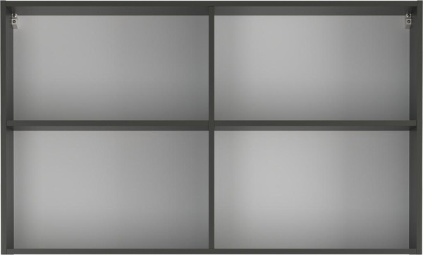 Изображение товара Шкаф навесной для кухни Олмеко Римини 1200 (диамант серый/белый/ПВХ графит/ПВХ графит)