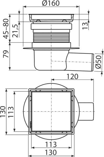 Изображение товара Трап для душа Alcadrain APV140S