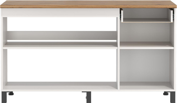 Изображение товара Шкаф-стол кухонный Олмеко Мадрид 1500 (белый/дуб вотан/белый/ ПВХ белый)