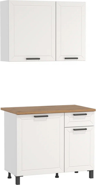 Изображение товара Шкаф-стол кухонный Олмеко Мадрид 1000 (белый/дуб вотан/белый/ПВХ белый)