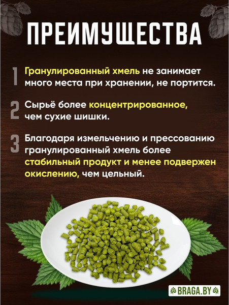Изображение товара Хмель BRAGA.BY Mandarina Bavaria Урожай 2024 (50г)