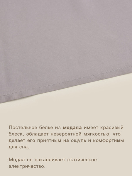 Изображение товара Простыня Sima-Land Home Modal / 10518565 (серый)