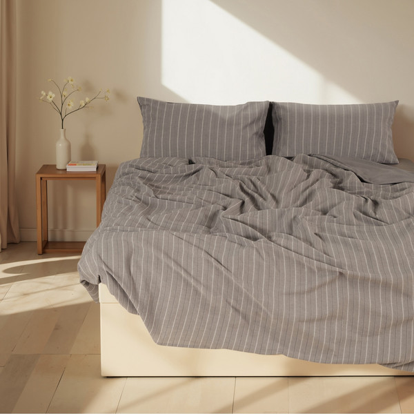 Изображение товара Комплект постельного белья Sima-Land Home Cotton line / 10831071 (серый)