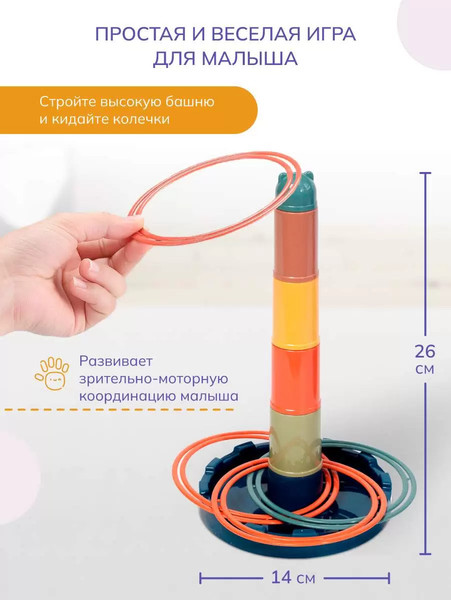 Изображение товара Развивающий игровой набор Solmax&Kids Пирамидка / SM06966